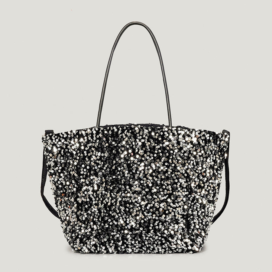 Bolso de mano con lentejuelas brillantes para mujer, otoño e invierno