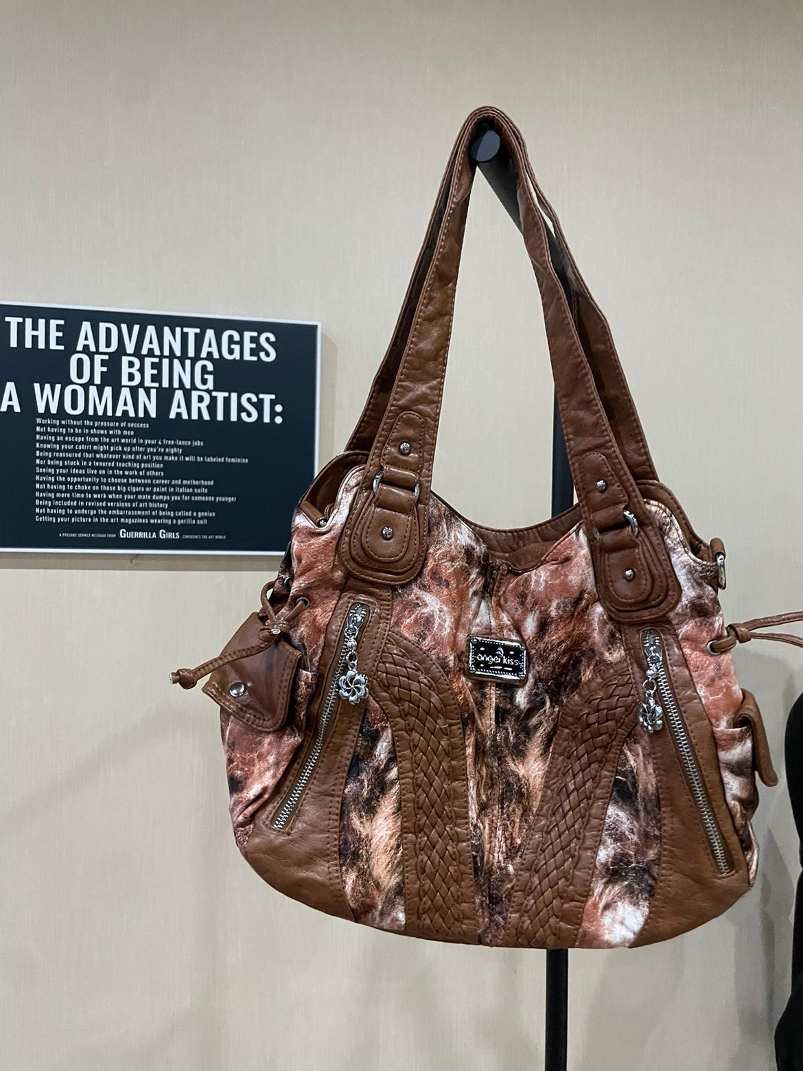 Bolso bandolera con estampado de leopardo para mujer