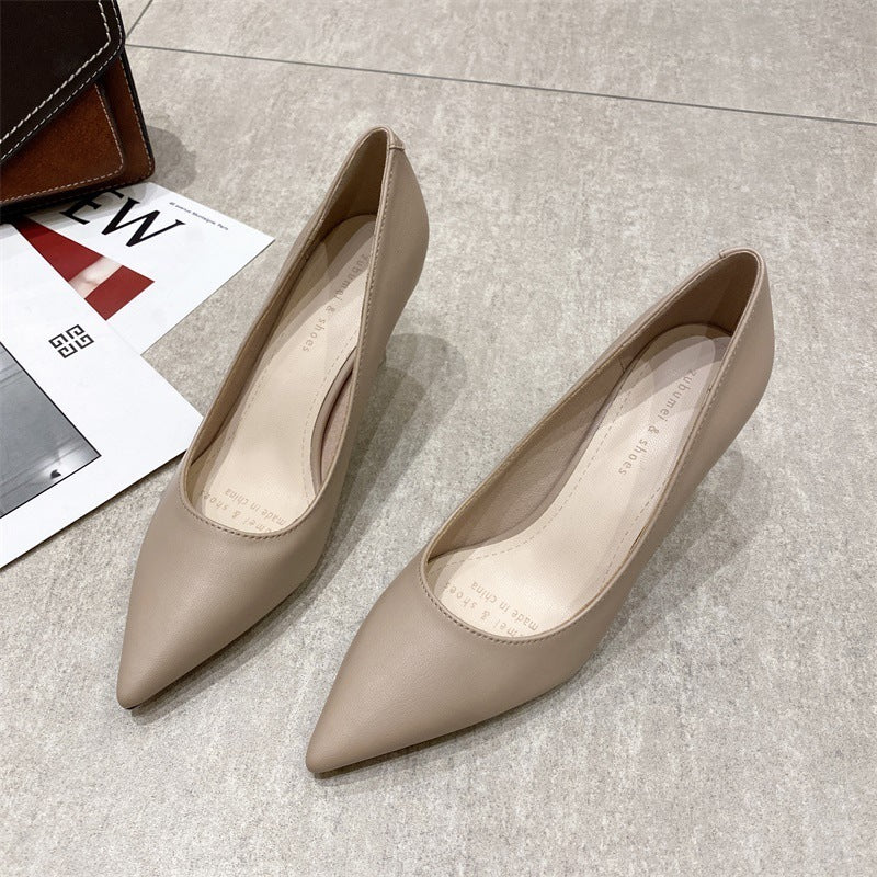 New Fine Heel Pointed High Heels Female