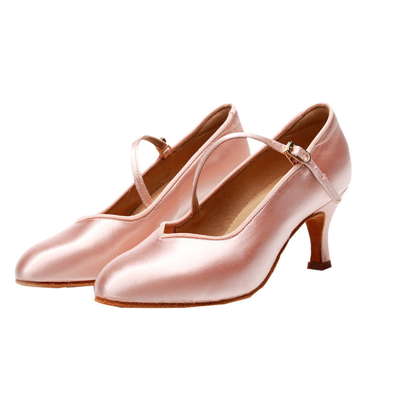 Satin Light Skinned Women's Modern Soft Soled Shoes