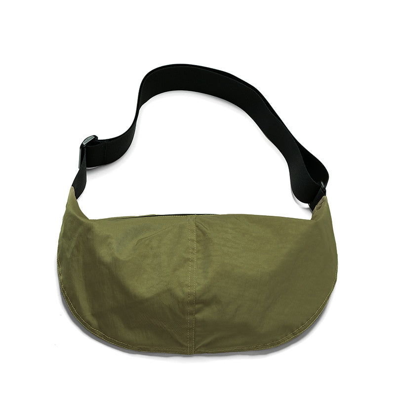 Neutral Men's And Women's Same Style Small Size Khaki Wide Shoulder Strap Dumpling Bag