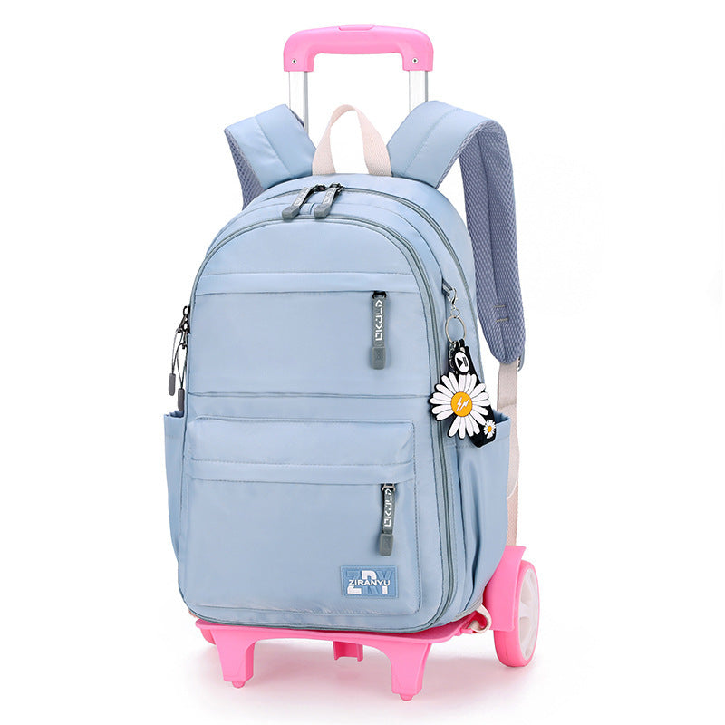 Women's Fashion Simple Trolley Schoolbag Backpack