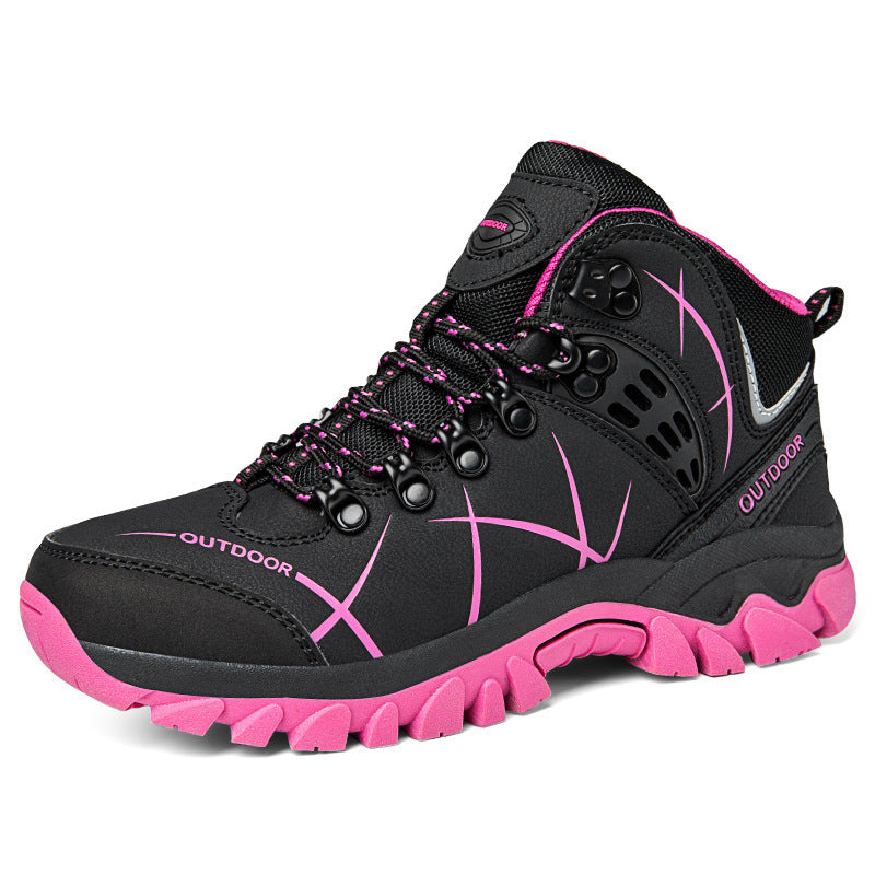 Plus Size Outdoor High-top Hiking Shoes Lace-up