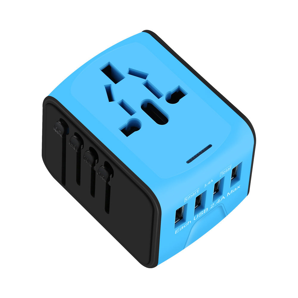 Convertidor USB de 4 puertos de carga multifuncional para viajes