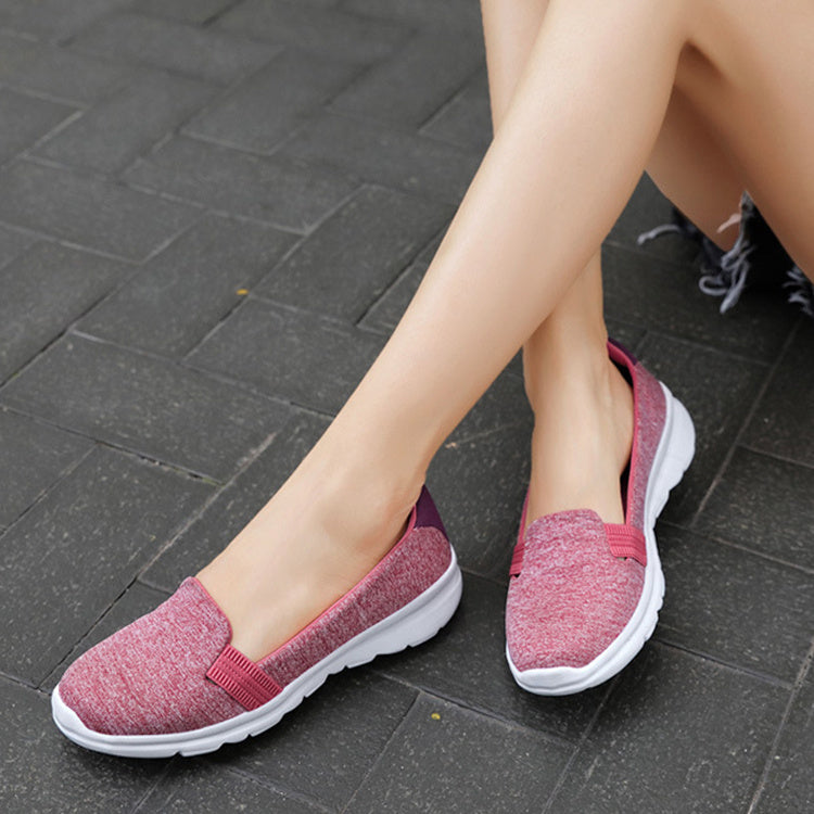 Soft Mesh Shoes Breathable Slip On Lazy Shoes Loafers Women