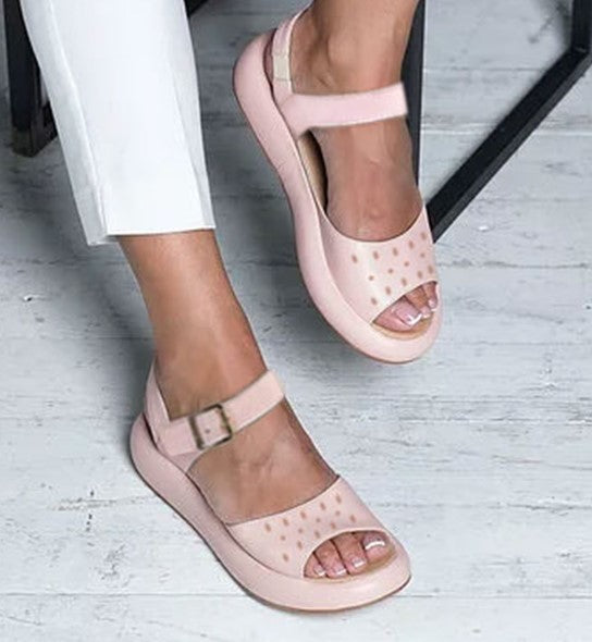 Sandalias planas nuevas de verano para mujer