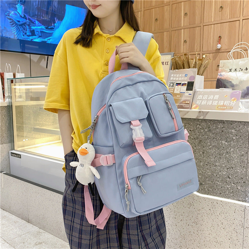 Women's New Japanese Style Simple College Style Backpack