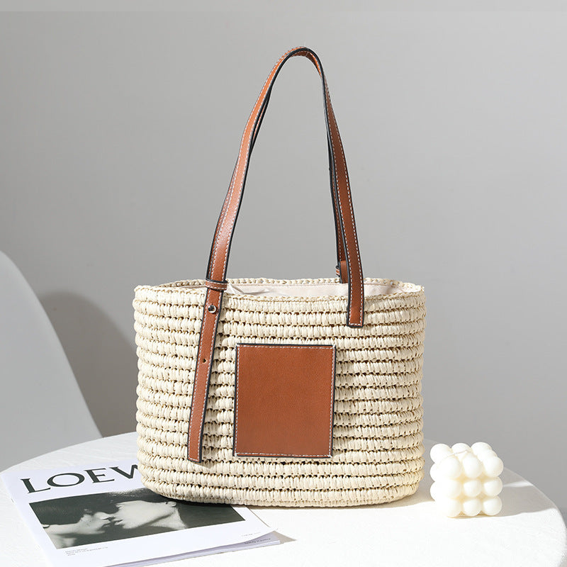 Women's Rattan Bag All-match Square Vegetable Basket