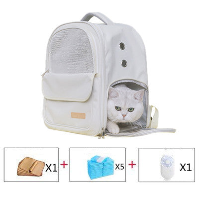 Summer Breathable Outdoor Portable Canvas Portable Pet Backpack