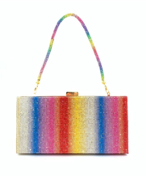 Hot Diamond Rainbow Bag Women's Dinner Handheld Bag