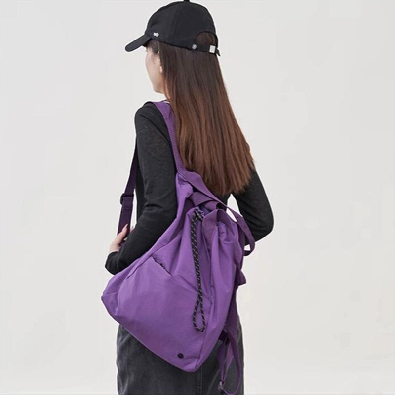 Mochila impermeable con diseño de cordón, mochila de moda para deportes, fitness, yoga, para mujer, bolso de hombro, bolso de mano para viaje diario