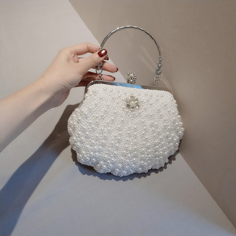 Women's Sweet Lady Pearl Dinner Clutch Bag