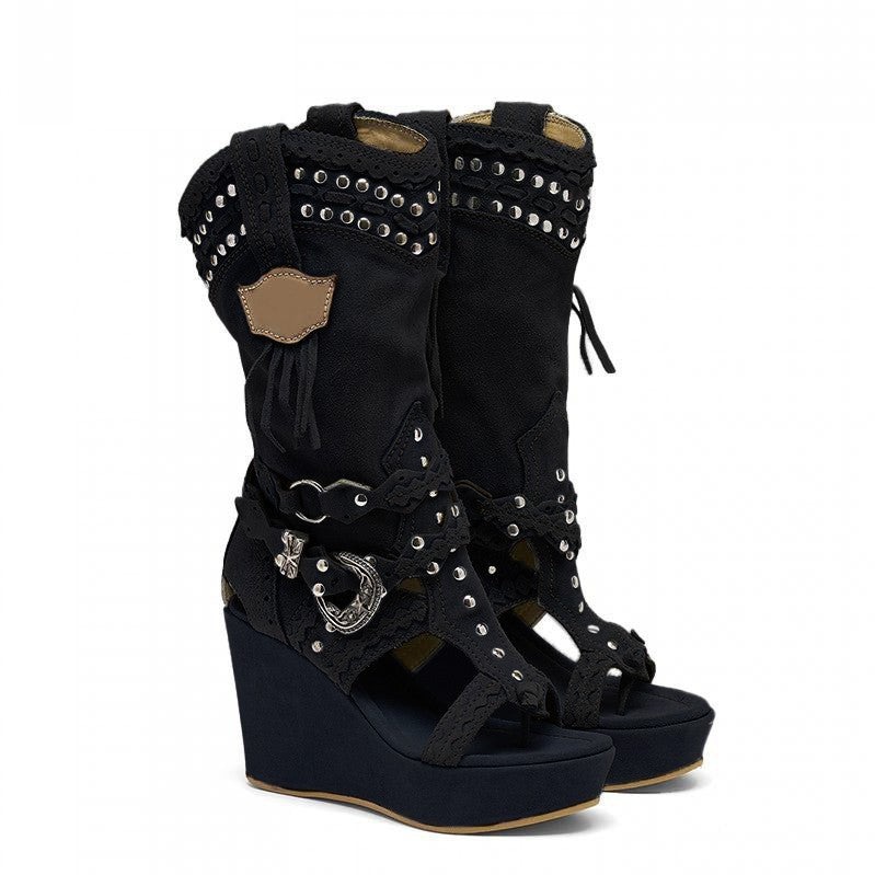 High Heeled Hollow Out Women's Cool Boots