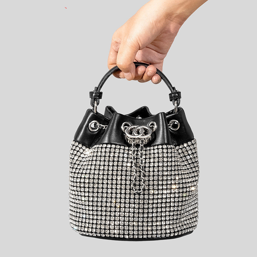 Bolso tipo cubo con diamantes de imitación para mujer de Niche