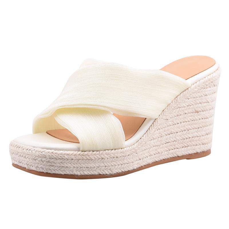 Straw Woven Platform Women's Sandals