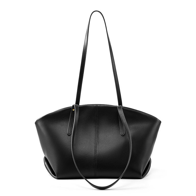 Bolso de mano de cuero de gran capacidad para mujer, informal y a la moda