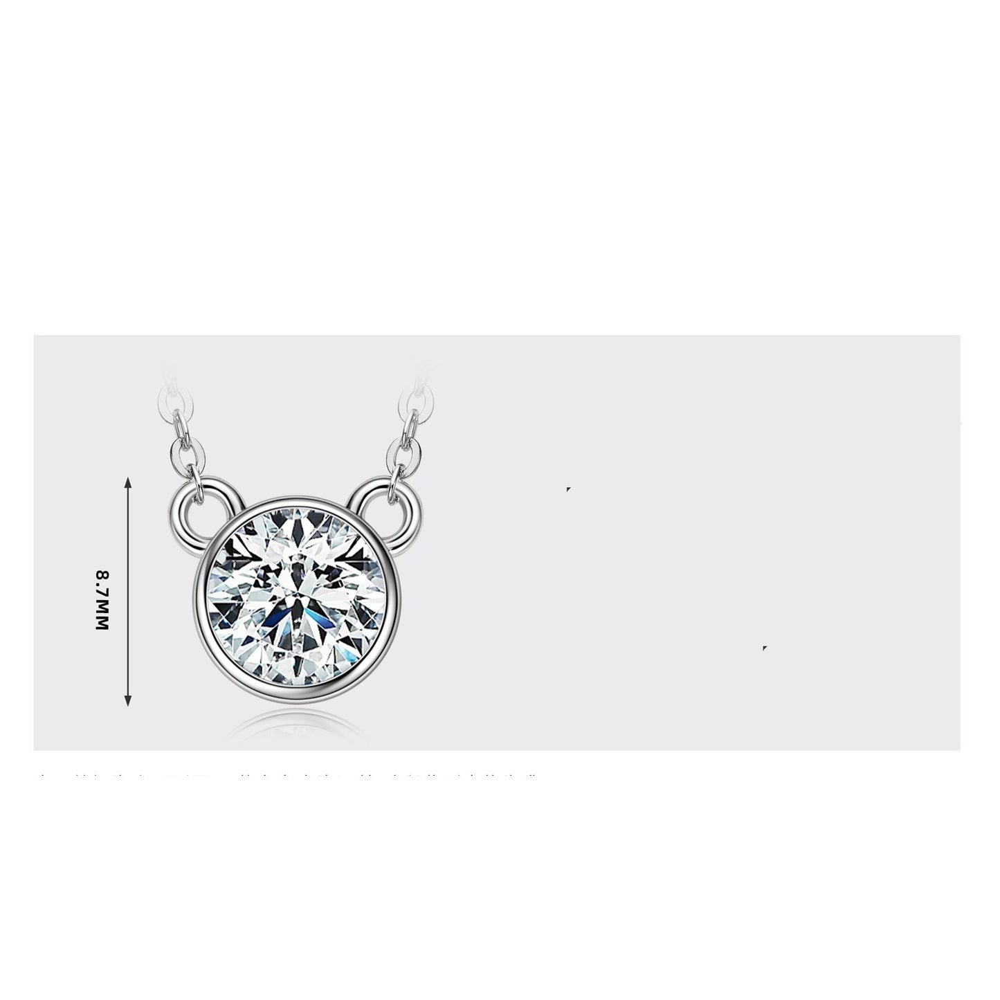 1 Karat Moissanite Necklace For Women