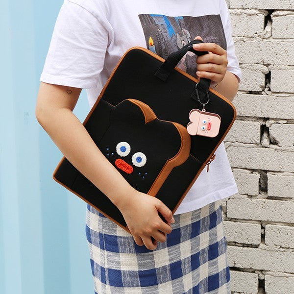 Creative Cute Toast Holding File Bag Notebook