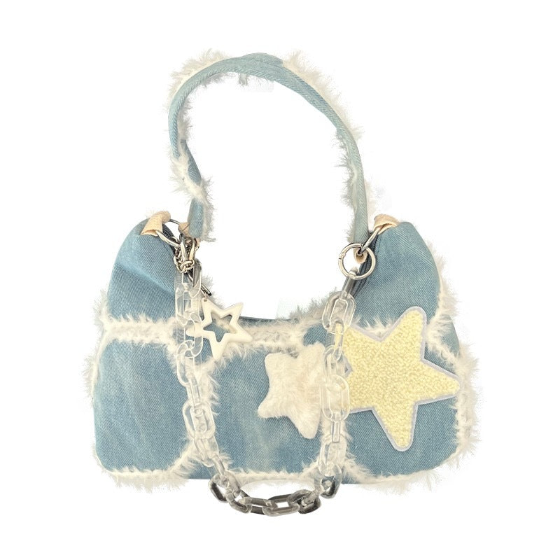 Bolso de mano con estrella de mezclilla de American Niche