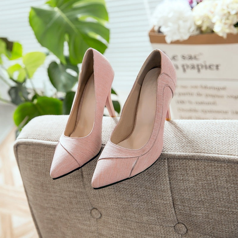 Women's Fashion Pointed Large High-heeled Shoes