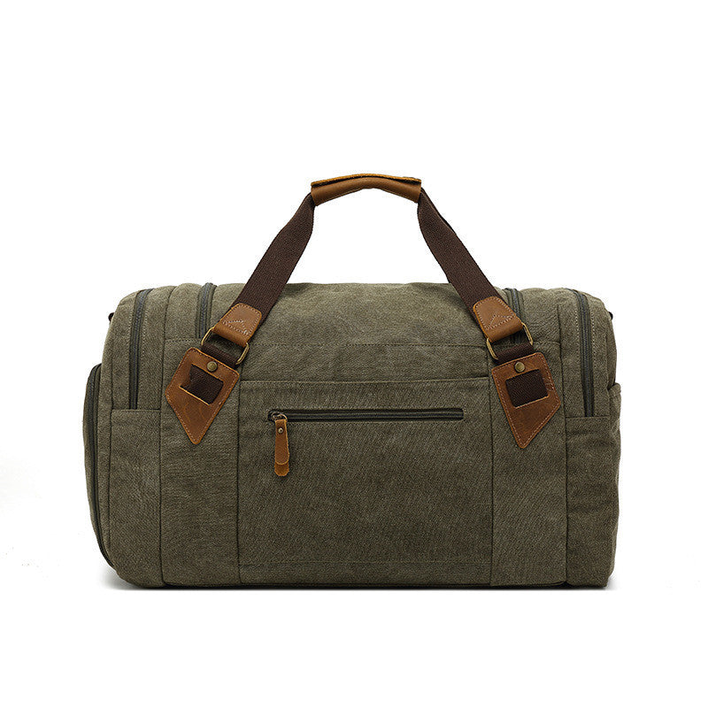 Men's Casual Canvas Wet And Dry Separation Travel Bag