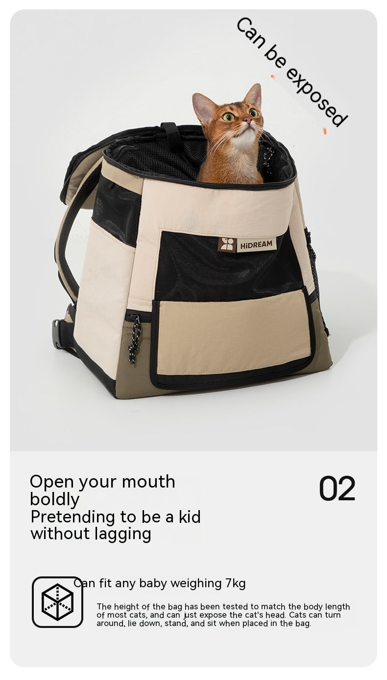 Pet Backpack Shading And Ventilation Portable Flight Case