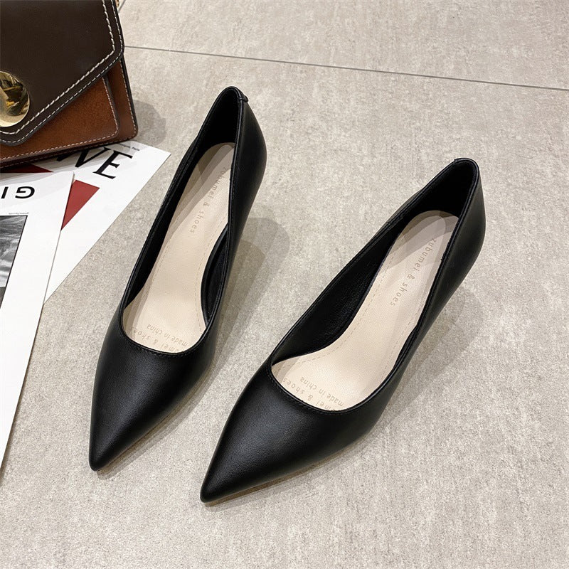 New Fine Heel Pointed High Heels Female