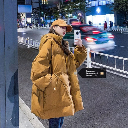 Abrigo de pan pequeño suelto de estilo coreano, ropa de trabajo gruesa, abrigo acolchado de algodón