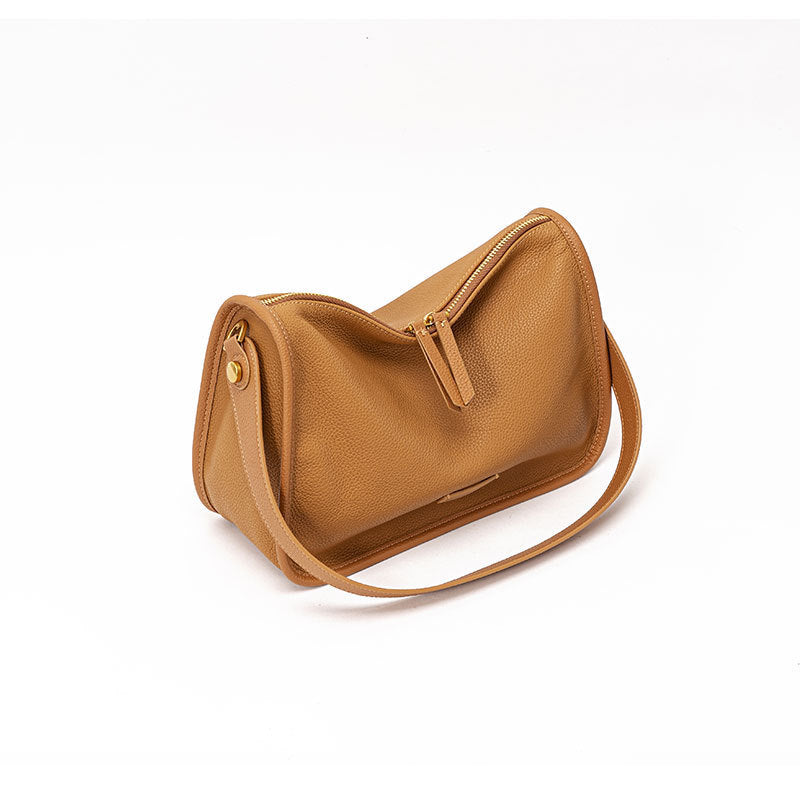 Bolso de mano informal de moda para debajo del brazo, nuevo de cuero genuino