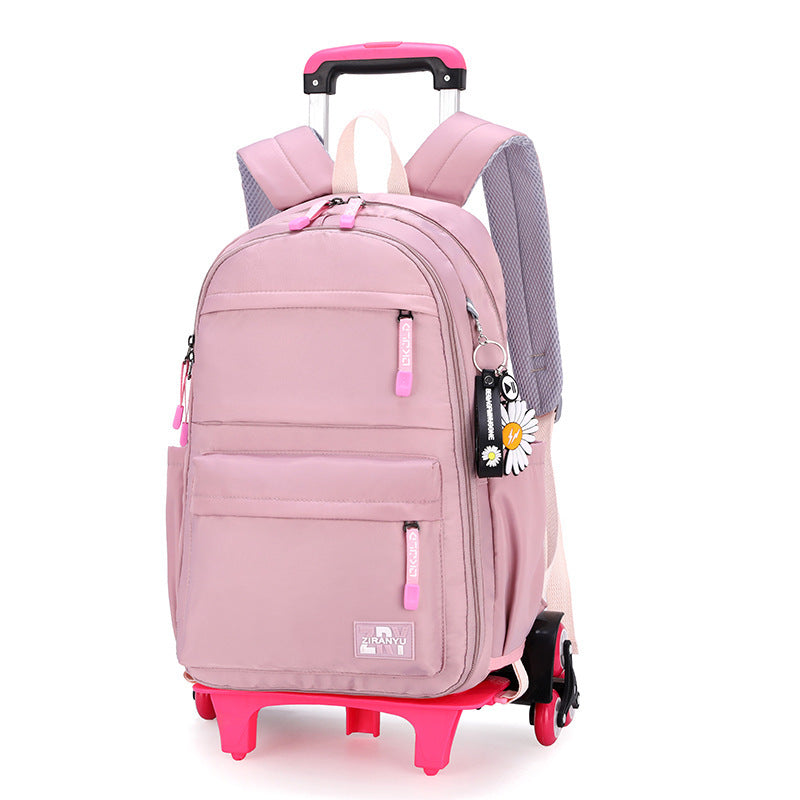 Women's Fashion Simple Trolley Schoolbag Backpack