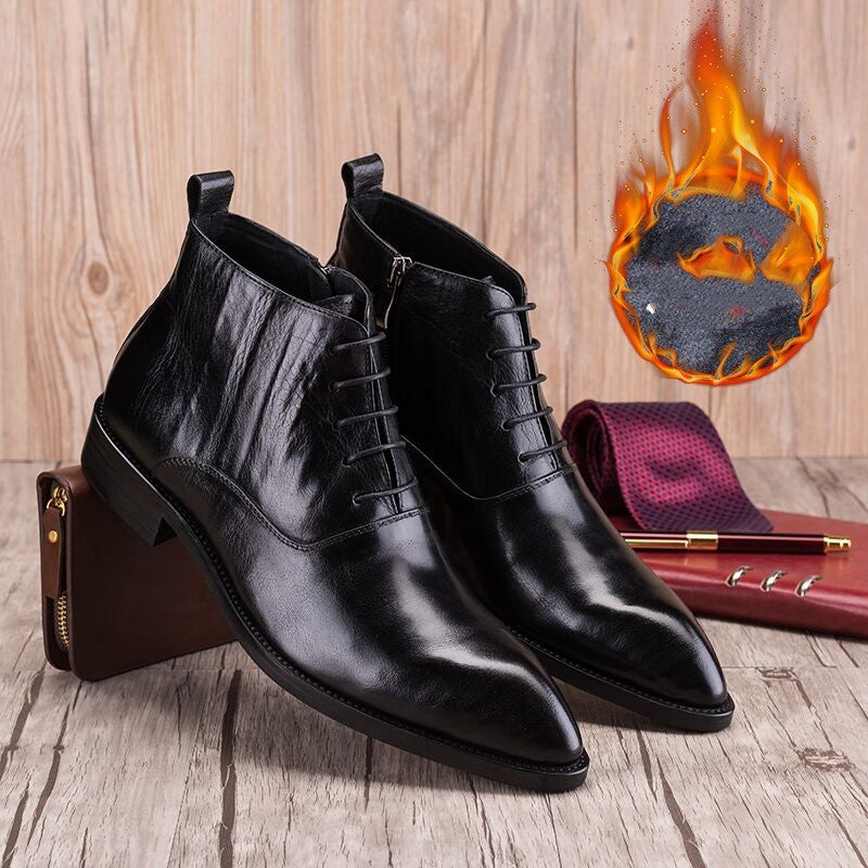 Tie-up Martin Boots Business Leather Tide