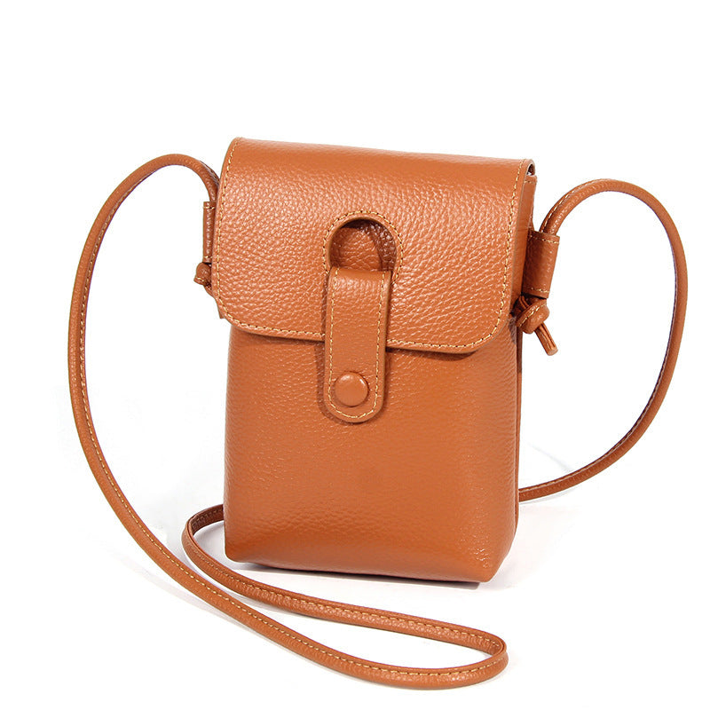 Women's Crossbody High-grade Fashion First Layer Leather One-shoulder Small Bag Lightweight