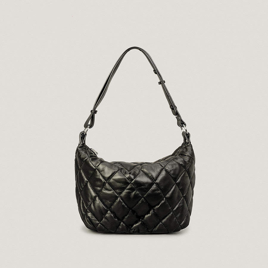 Bolso bandolera acolchado de nailon de gran capacidad para mujer