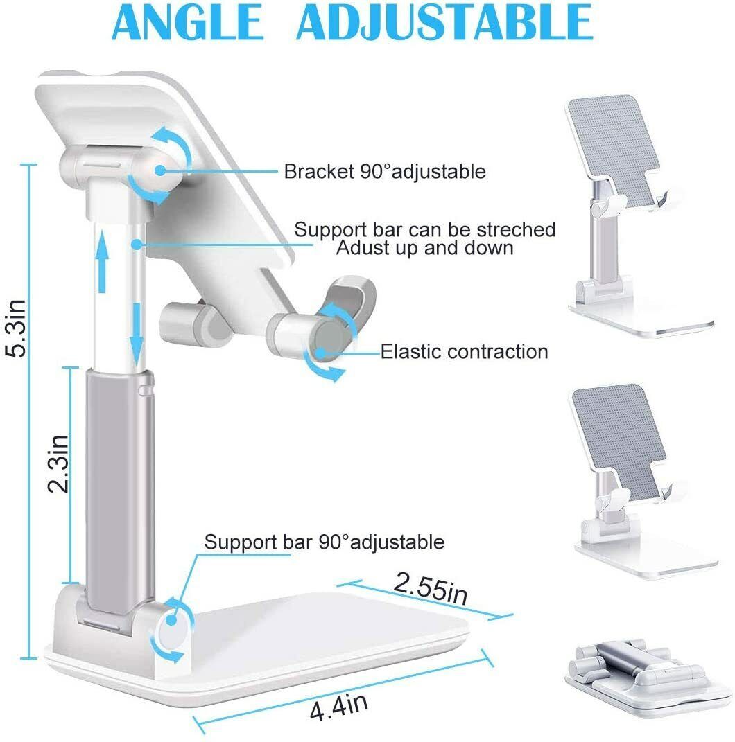 Soporte para teléfono móvil, soporte de escritorio, soporte para tableta, soporte para teléfono móvil, soporte de escritorio para tableta, soporte plegable extensible para teléfono móvil