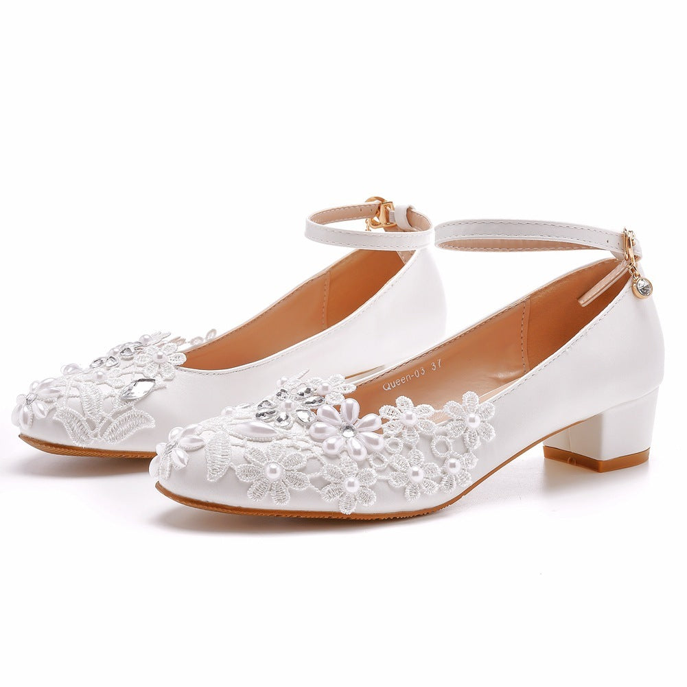 Lace Bridal Shoes Pregnant Women