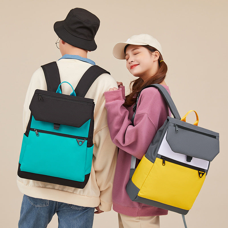 Oxford Cloth Fashion Couple Contrast Color Laptop Bag