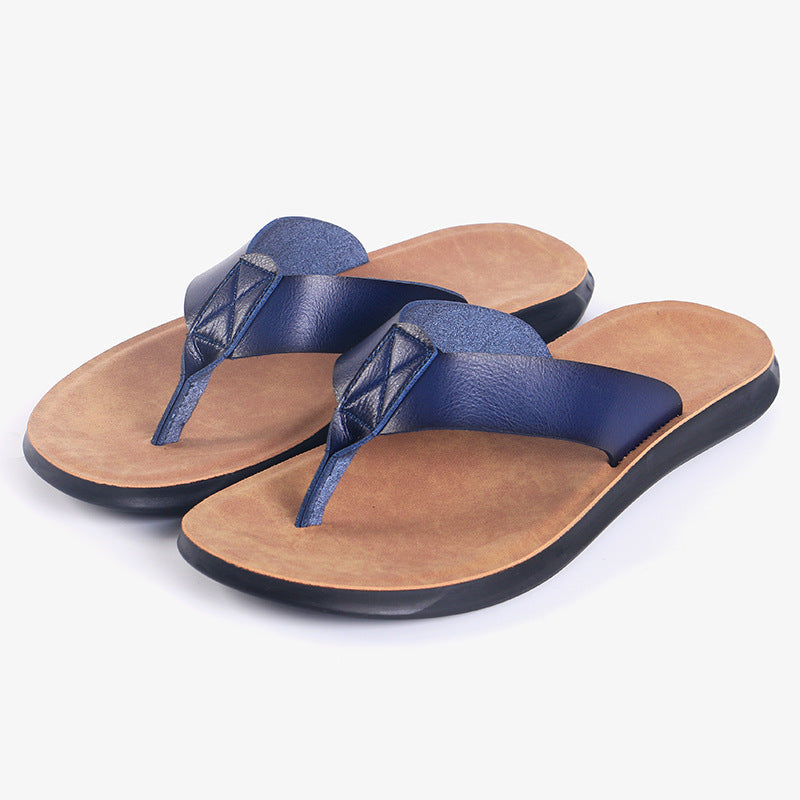 Zapatillas informales transpirables para exteriores, chanclas de suela suave de talla grande con borde cruzado, zapatos de playa