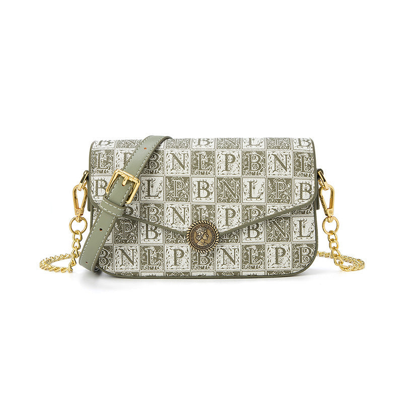 Women's Printed Chain Shoulder Messenger Bag