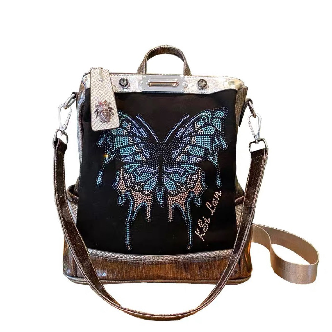 European Station Trendy Contrast Color Backpack Women