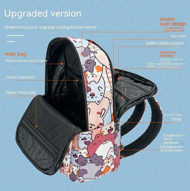 Mochila de verano de gran capacidad para mujer.