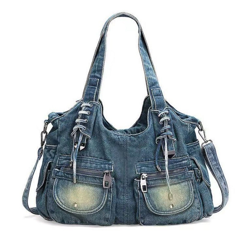 Denim Shoulder Vintage Casual All-matching Shoulder Messenger Bag