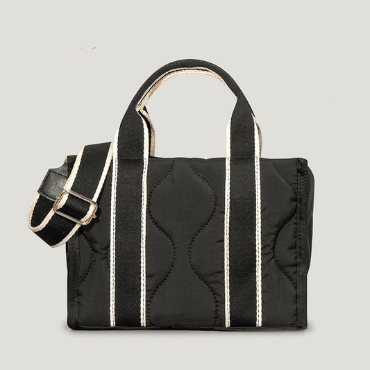 Bolso de mano de algodón suave y otoñal para mujer, sencillo