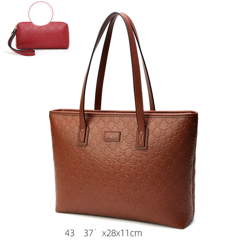 Women's Large Capacity Genuine Leather Tote Bag