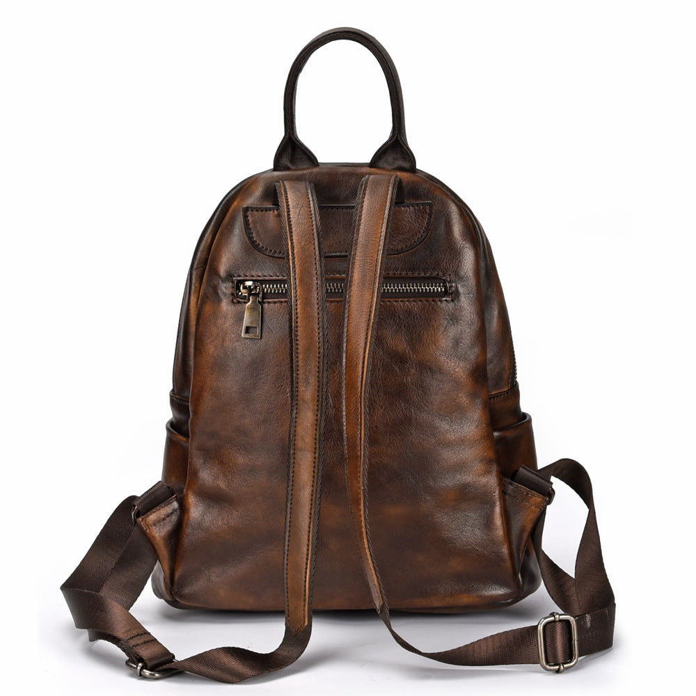 Women's Color Rubbing Retro Backpack All Match