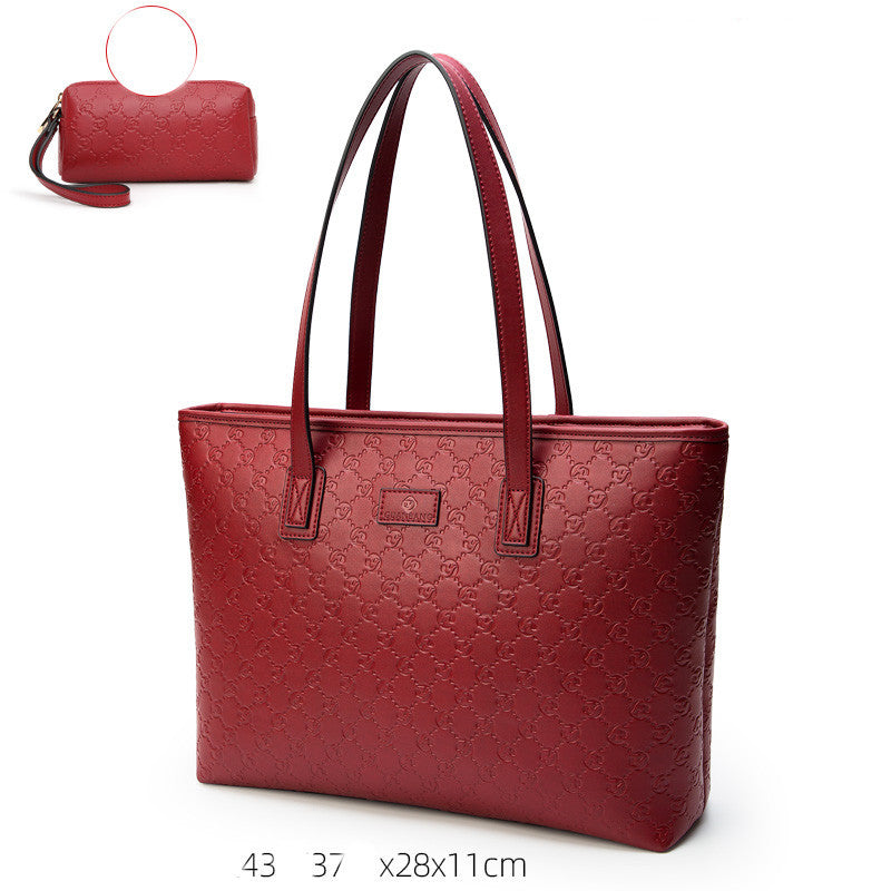 Women's Large Capacity Genuine Leather Tote Bag