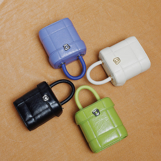 Chocolate Series Lock Design Portable Bucket Bag