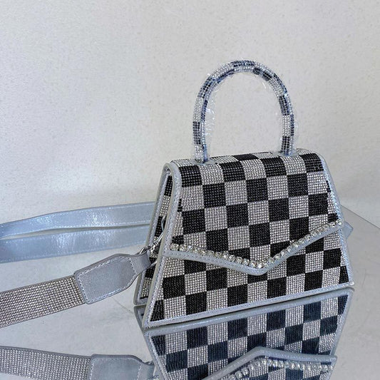 Women's New Checkerboard Diamond Hand-held Messenger Bag