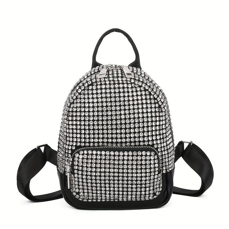 Women's Mini Diamond Rhinestone Crossbody Backpack