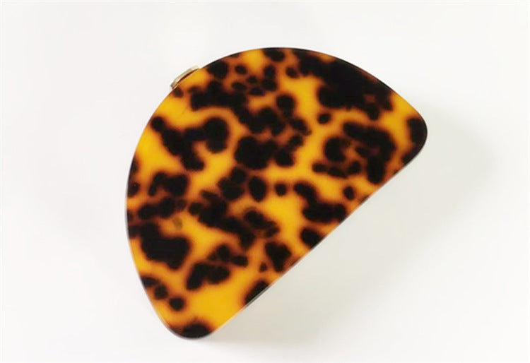 Leopard Print Semicircle Acrylic Clutch Women