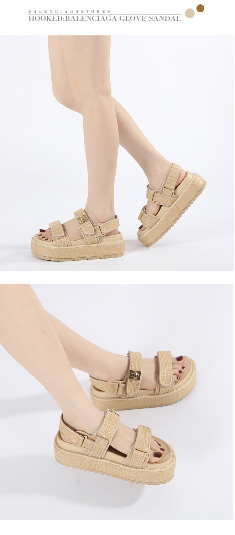 Women's Summer Open Toed Woven Hollowed Flat Sandals